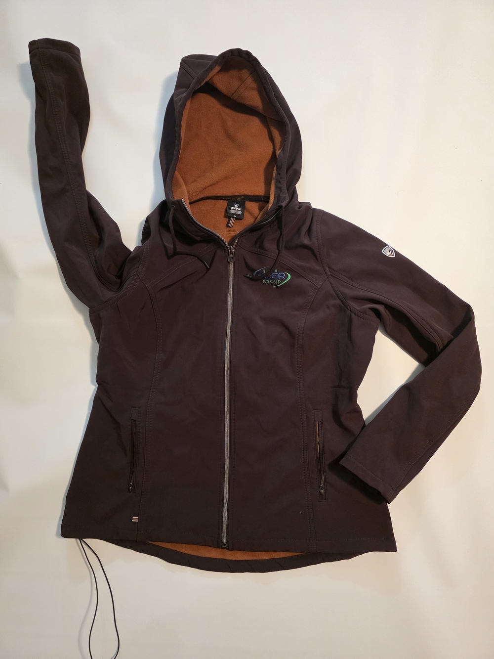 Kuhl Women's Dark Brown Hooded Softshell Ski Jacket Size L ATHLETIC